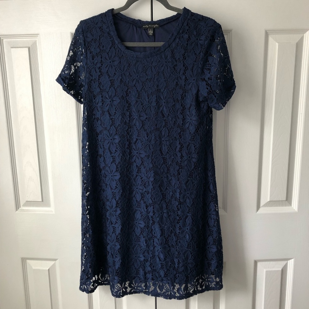 Navy blue lace dress